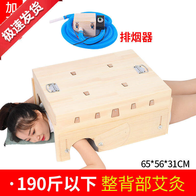 艾盛大号艾炙箱艾灸床功能实木质温灸仪家用器具腹部背部通用全身