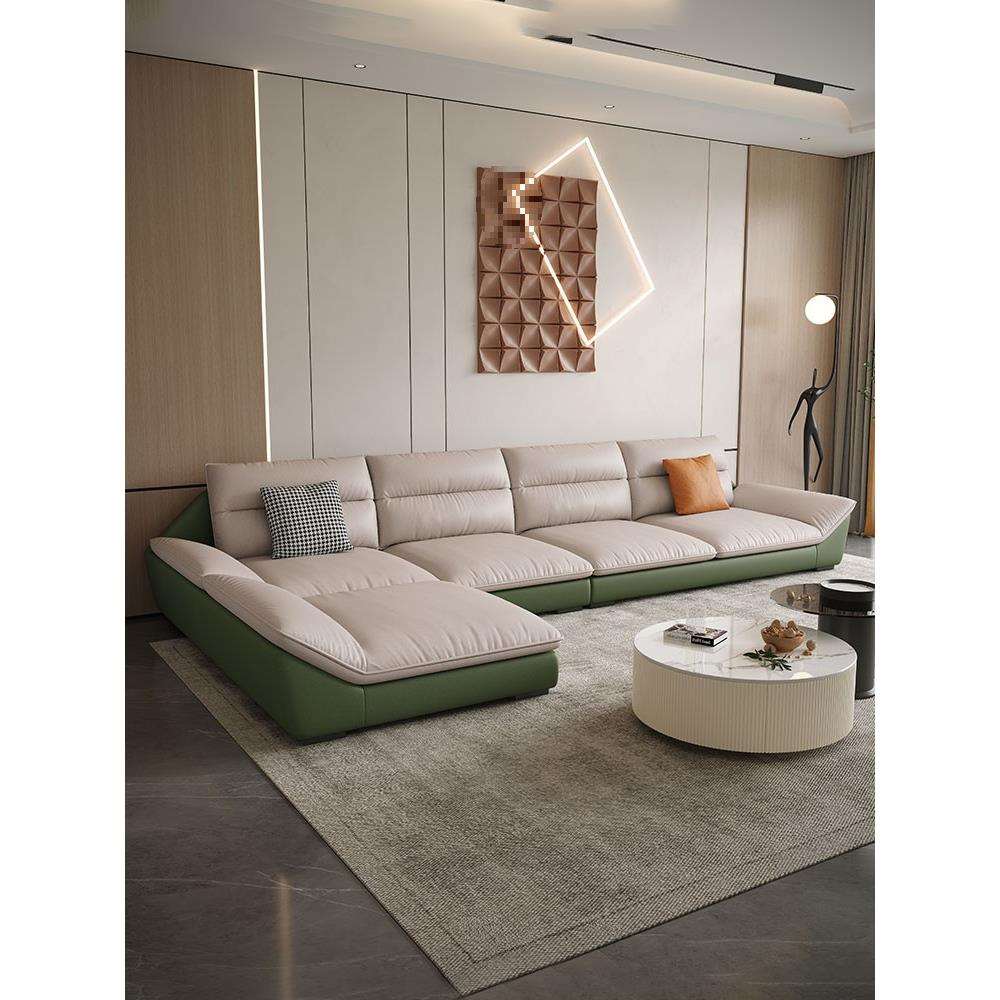 J&意式极简科技布艺贵妃沙发客厅小户型现代简约家用直排轻奢猫爪