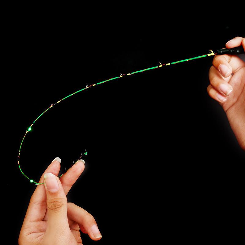 澳斯迪LED灯发光竿稍筏竿竿稍2.6mm筏钓尾稍微铅竿软尾钛合金竿梢