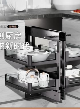 厨房橱柜转角小怪物拉篮全拉出转角小怪物全拉出拉篮