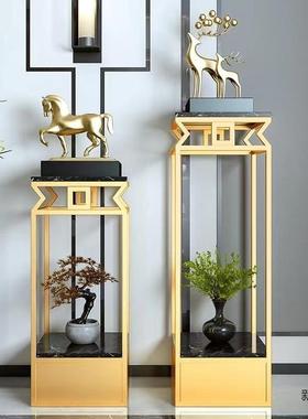 落地式铁艺阳台花架金色简约客厅室内盆景装饰绿萝落地多层置物架