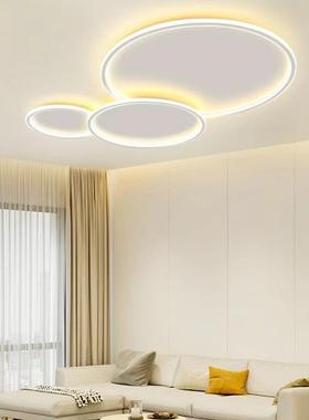 客厅新款主灯流光云朵鹅卵石吸顶灯简约现代大气卧室灯全屋套餐