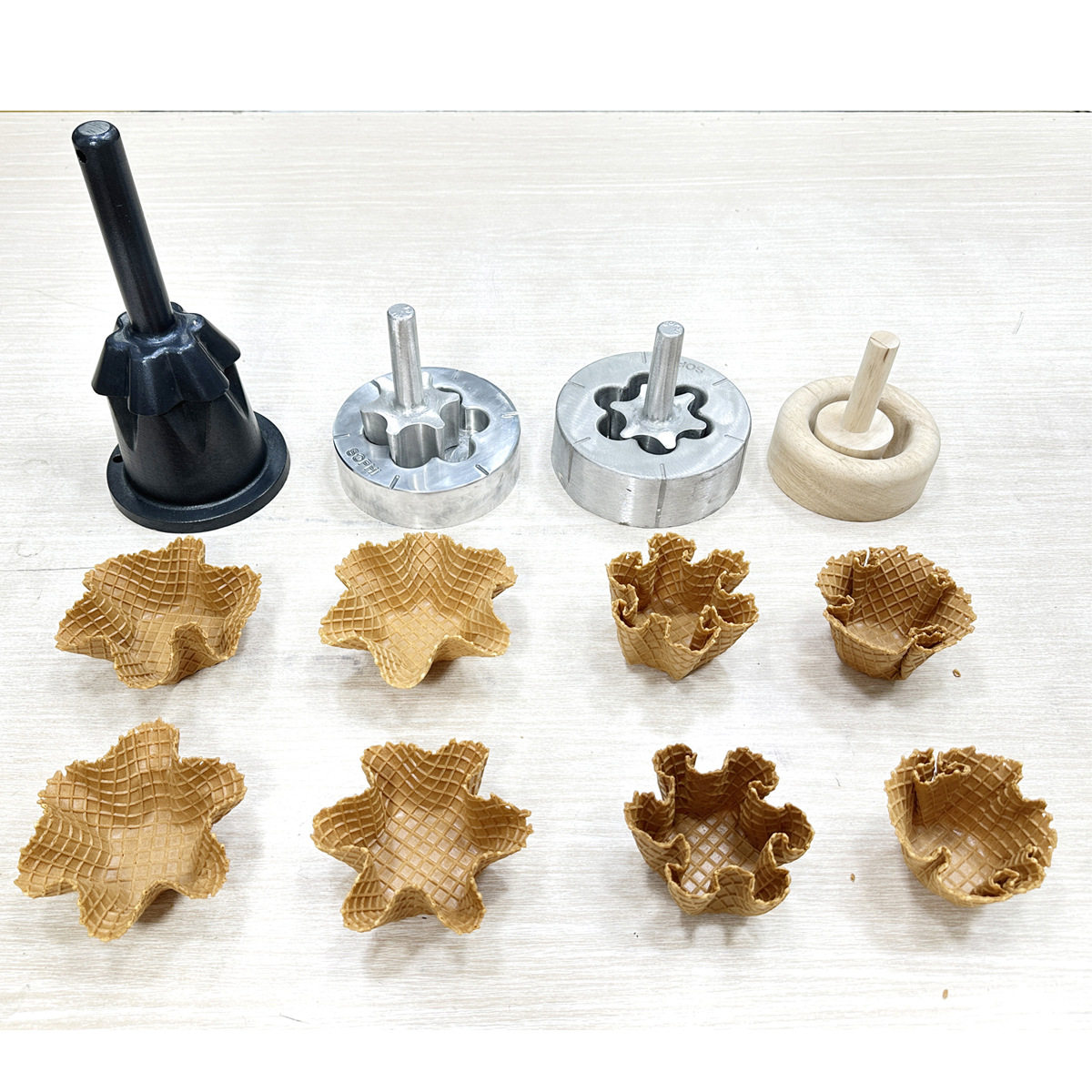商用冰淇淋卷筒花篮模具速制