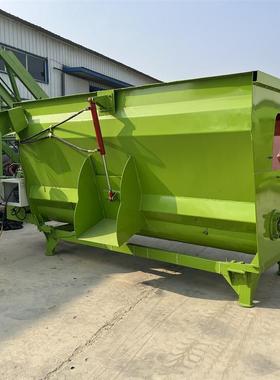 牛羊养殖场固定拌草机12立方直连式日粮机四角称重卧式搅拌机