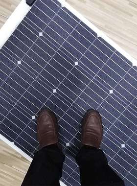 太阳能复合材料柔性板单晶100W18V户外便携光伏发电板