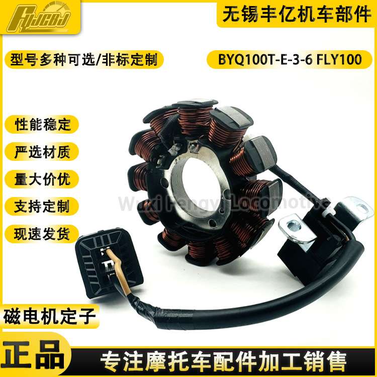 比亚乔淑女BYQ100T-E BYQ100T-3 FLY100 BYQ100T-6磁电机定子线圈