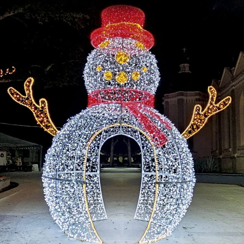 LED亮化商场圣诞雪人造型灯
