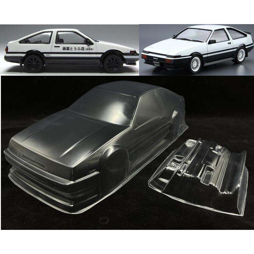 1/10平跑车壳Mini M车壳Toyota AE86透明PC车壳225mm Tamiya M225