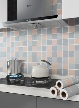 厨房防油贴纸防水自粘墙纸防火耐高温灶台油烟机瓷砖墙面墙壁墙贴