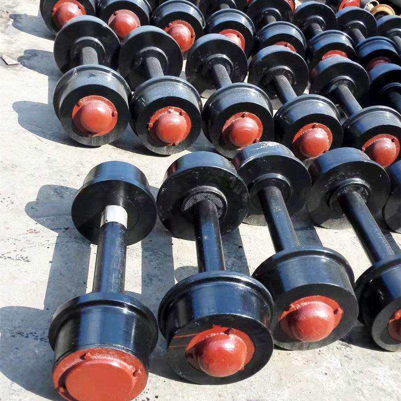 300mm矿车轮对加厚铸造矿用轨道轮煤矿井下用窑车轮平板车轮对