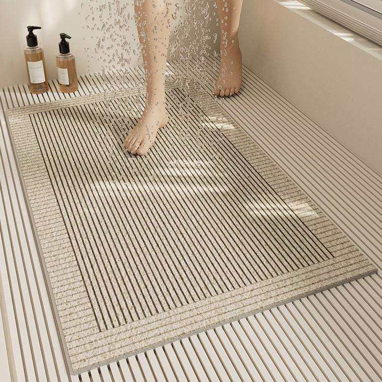 浴室丝圈防滑地垫淋浴房洗澡间卫生间防摔脚垫老人浴缸专用隔水垫