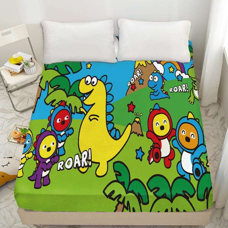 卡通熊单品全幅床笠全包裹松紧带1.5双人床席梦思防尘罩印花磨毛