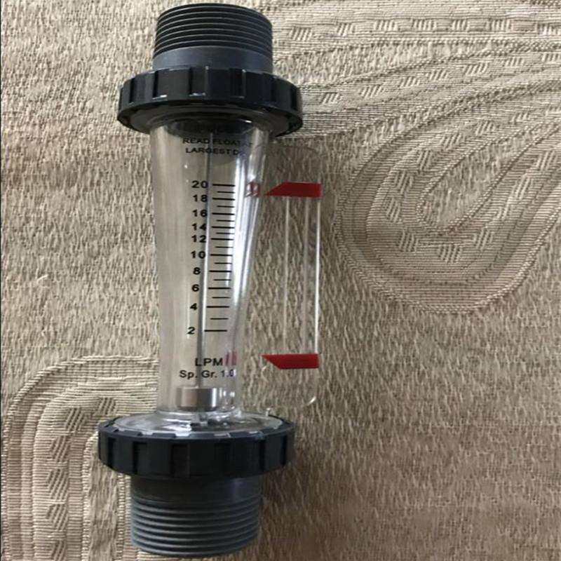 PVC外牙流量计DOERS塑料浮子转子流量计UPVC外丝流量计2-20LPM