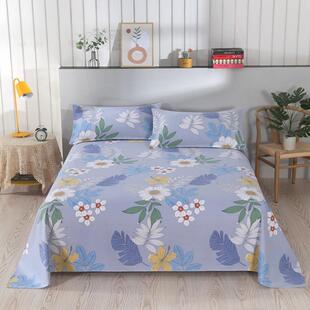 0J0老粗布床单纯棉100加厚加密单人双人加大尺寸炕单子夏季赵