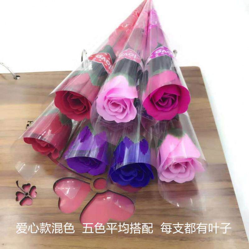 单支香皂肥皂玫瑰花康乃馨教师七夕情人节活动店庆小品