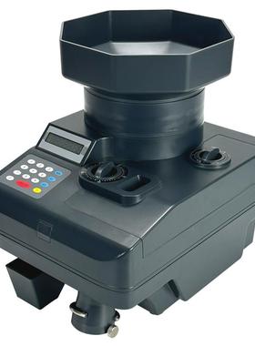 新款高速硬币清分机CS-500多国外币清点机硬币分拣机LCD显示屏