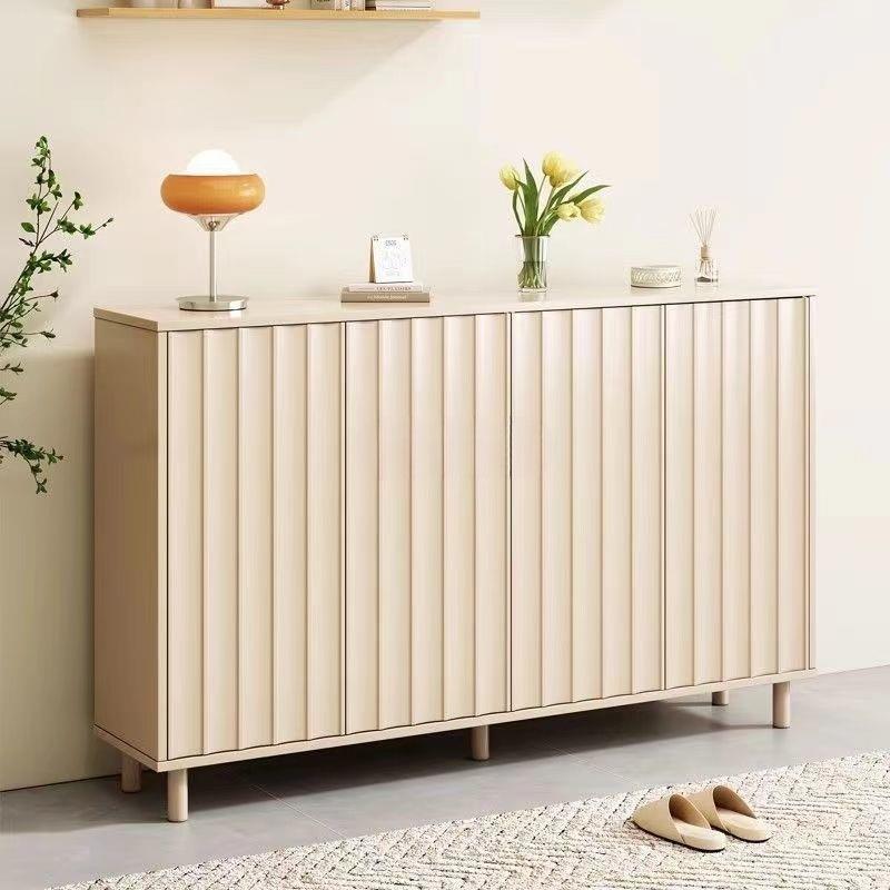 轻奢奶油风餐边柜靠墙一体储物柜客厅茶水柜边柜家用置物柜五斗柜