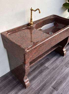 天然花岗岩洗衣槽阳台石头洗手台户外大理石洗衣池别墅庭院水槽盆