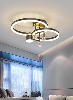 卧室灯主卧2025年新款轻奢感客厅吸顶灯水晶简约现代中山灯具