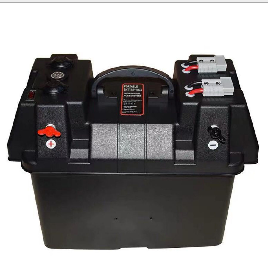 多功能电瓶箱12V电瓶盒箱汽车12v8ah户外电池箱