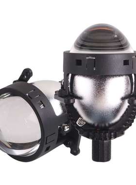 三为车灯新款S9黑色无损60瓦6000k高亮12芯3寸LED双光透镜改装