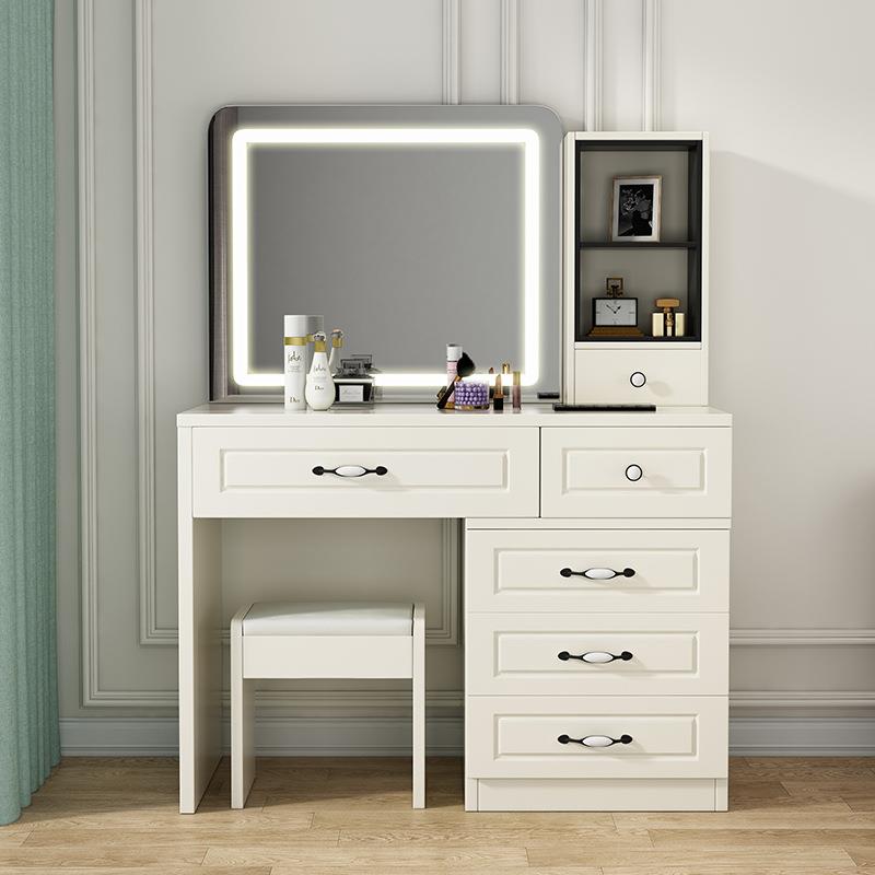 北欧后现代简约卧室梳妆台收纳柜一体多功能小户型网红经济化妆桌