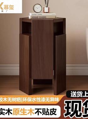 实木凳子家用可叠放六角凳加厚方凳客厅沙发边几简约餐桌凳新中式