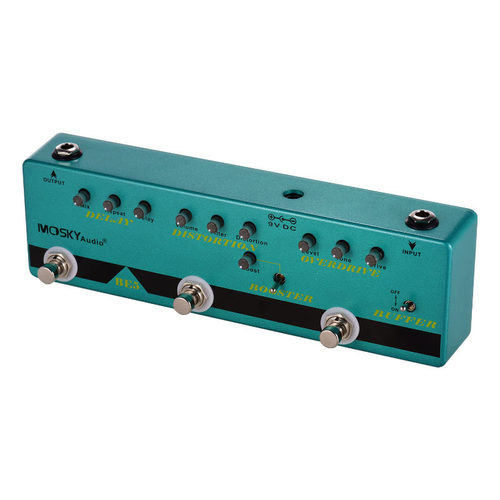 MOSKYAUDIO Multi-Effect Pedal多合一吉他效果器 失真+过载+延迟