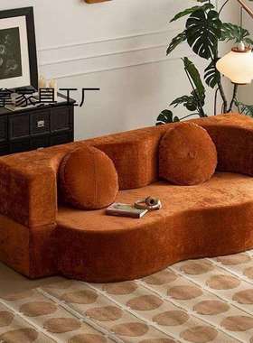 可拆洗懒人沙发纯海绵真空压缩小户型公寓坐卧双人两用折叠沙发床