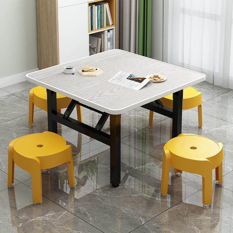 折叠桌户外矮桌便携餐桌宿舍吃饭地桌摆摊方桌出租屋正方形小桌子