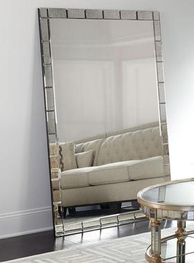 旺盛镜面穿衣镜衣帽间落地镜服装店显瘦全身试衣大镜子装饰镜子