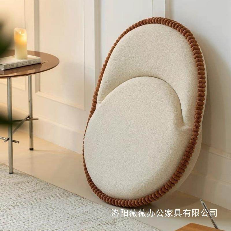 可折叠旋转榻榻米坐垫座椅卧室靠背飘窗椅单人可拆洗奶油风小沙发