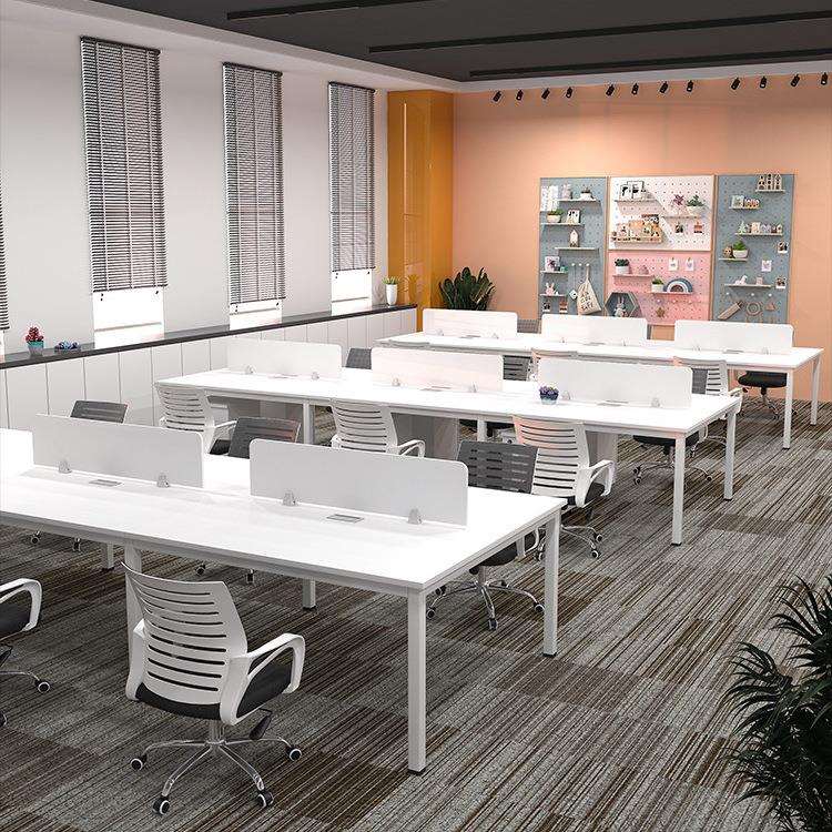 简约现代职员办公桌四人位多人组合员工卡位电脑台商用办公桌