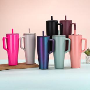 BRUMATE40oz汽车杯双层不锈钢双层真空保温杯车载手柄吸管杯