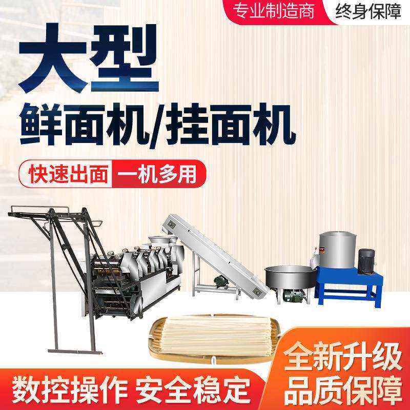 大型鲜面机挂面机仿手工面条机一次成型多功能散粉爬杆面条机