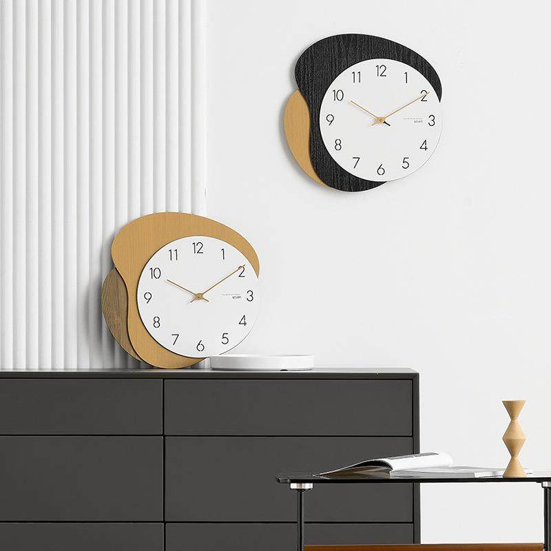 wozoom屋准免打孔家用时尚钟表现代简约网红时钟客厅创意轻奢挂钟