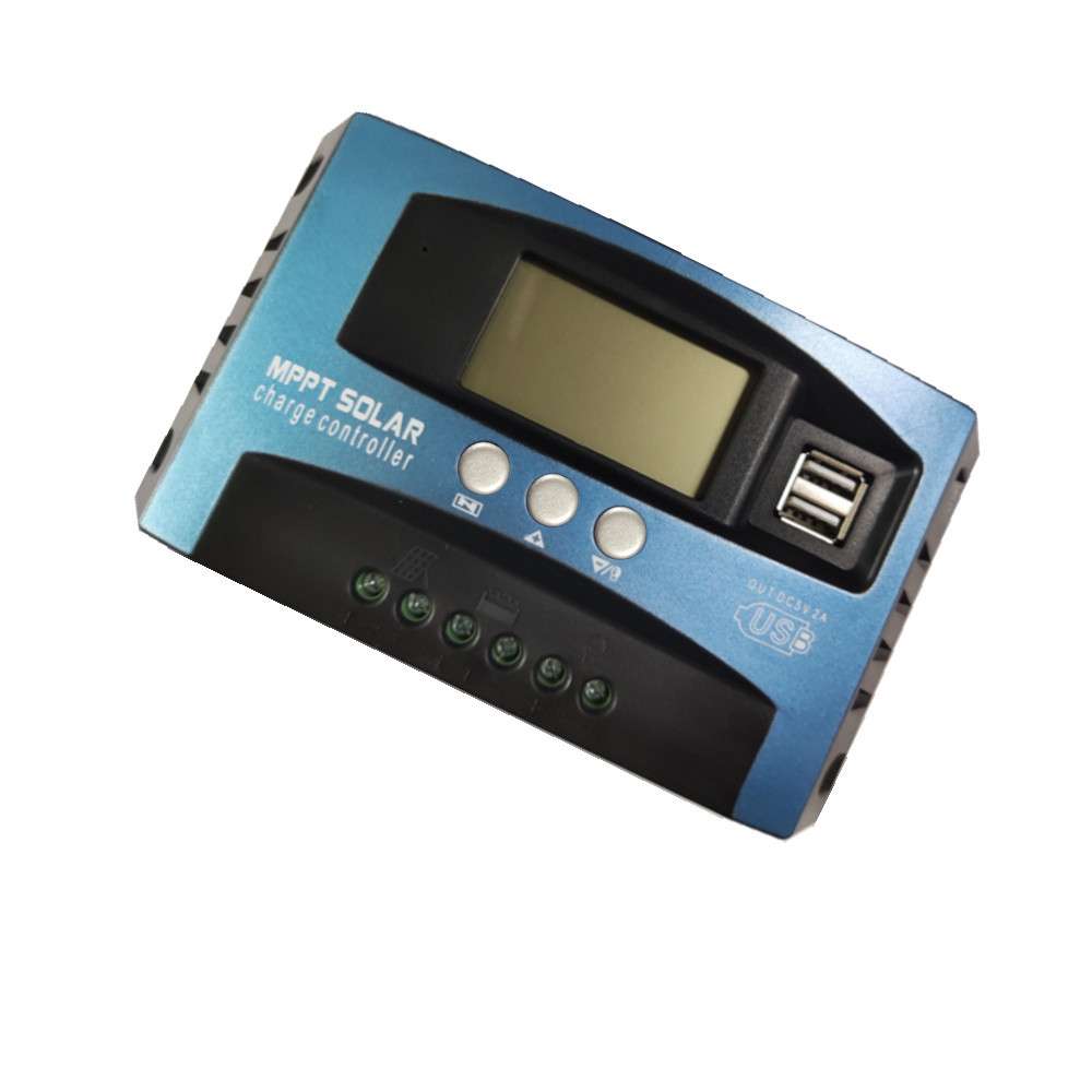 12V24V60A100A太阳能控制器LCD电流显示光伏发电太阳能充电控制器