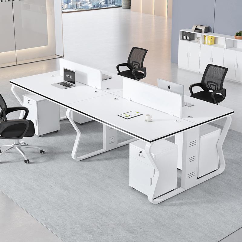 职员办公桌椅组合简约现代四4六6人位电脑桌办公室员工位职员桌子