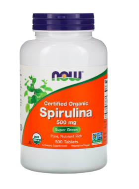 现货美国Now Foods 螺旋藻 Spirulina 500毫克500片 大瓶实惠