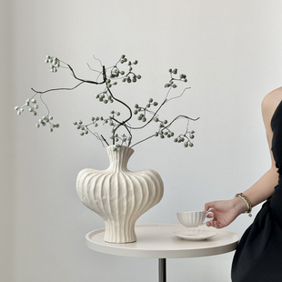 侘寂风马桑果假花仿真花摆设干花花束轻奢高级感花瓶仿真绿植摆件