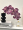 Чёрная трехволновая ваза + фиолетовая бабочка