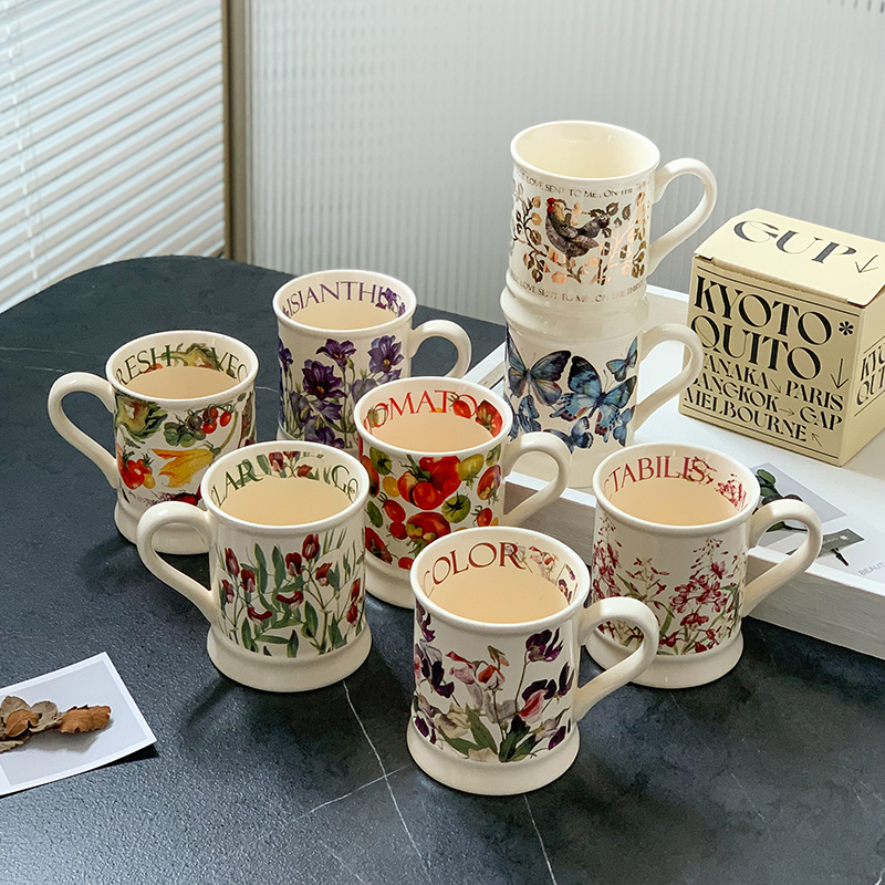 法式复古杯子办公室陶瓷马克杯