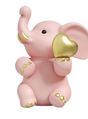 星月相伴情侣大象轻奢摆件家居桌面玄关电视柜客厅装饰品结婚礼物