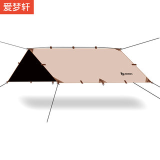 19挂点百变黑胶大天幕帐篷户外露营便携加厚涂银防晒防雨遮阳棚布