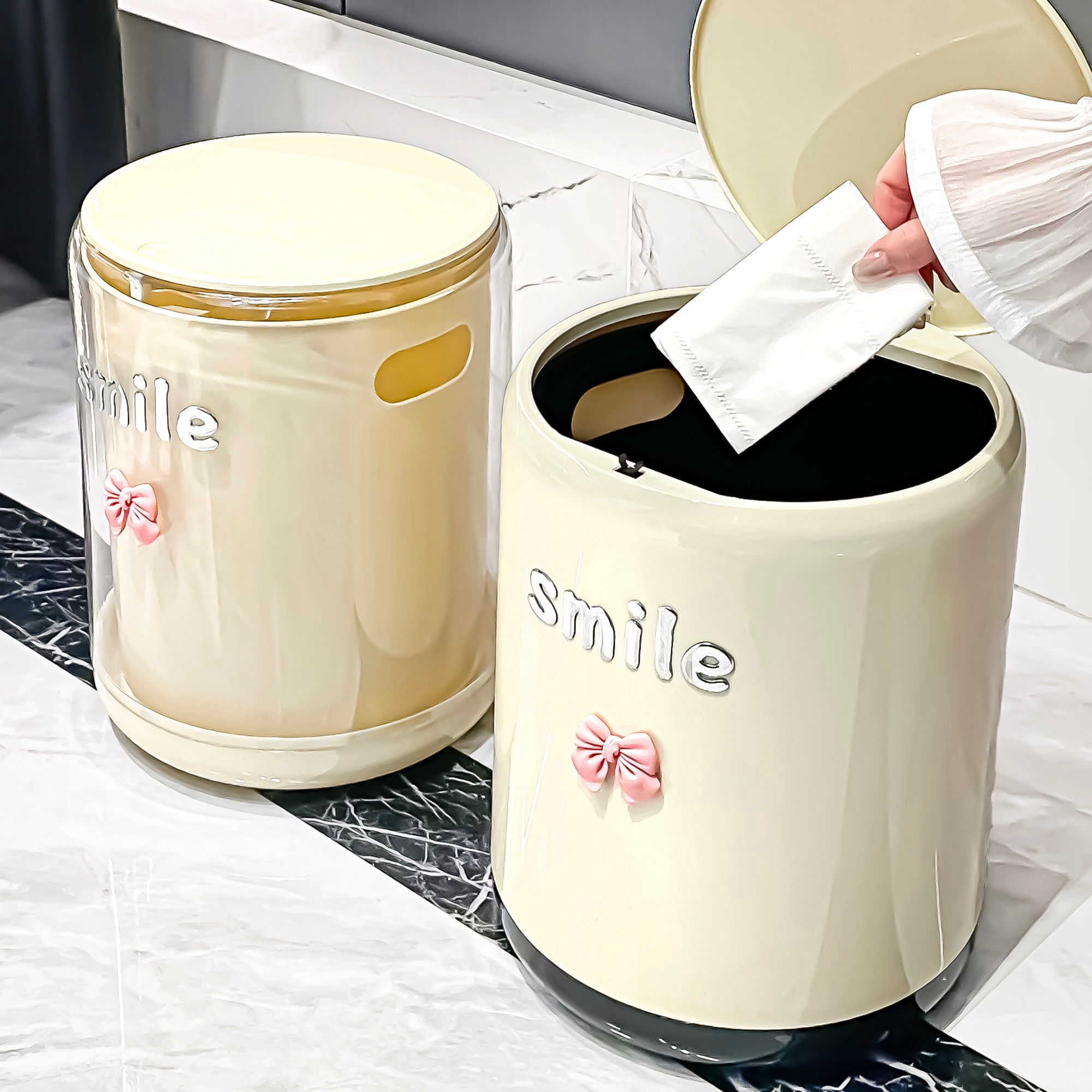 【人气TOP】按压式垃圾桶家用