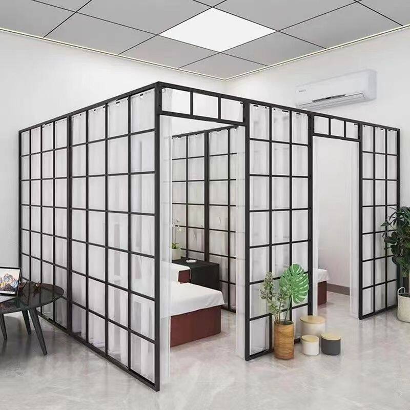 百搭屏风隔断板自装客厅卧室办公室咖啡厅镂空隔断墙可挂窗帘移动