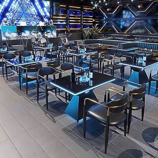 ktv茶几发光小酒吧散台吧台歌厅卡座清吧桌椅组合专用餐桌子定制