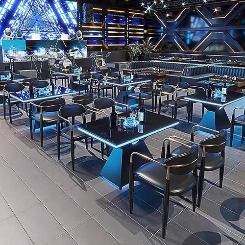 ktv茶几发光小酒吧散台吧台歌厅卡座清吧桌椅组合专用餐桌子定制