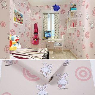 宿舍墙纸自粘家用卧室温馨粉色女孩房间大学生寝室防水防潮壁纸