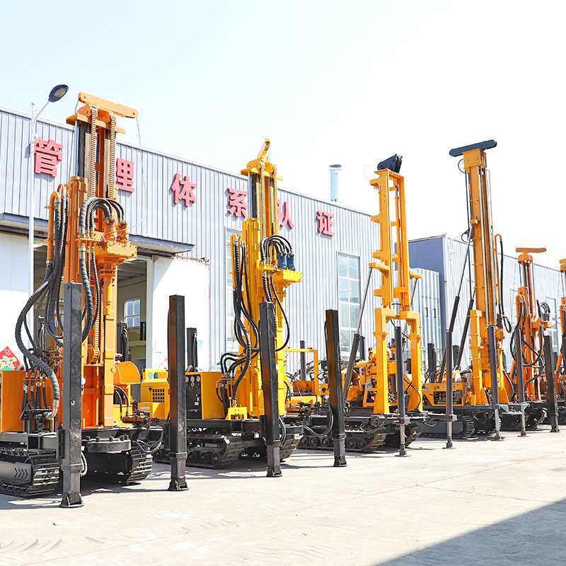 履带打井钻井机恒旺工程勘察钻机气动钻井设备水井钻机岩石钻井机